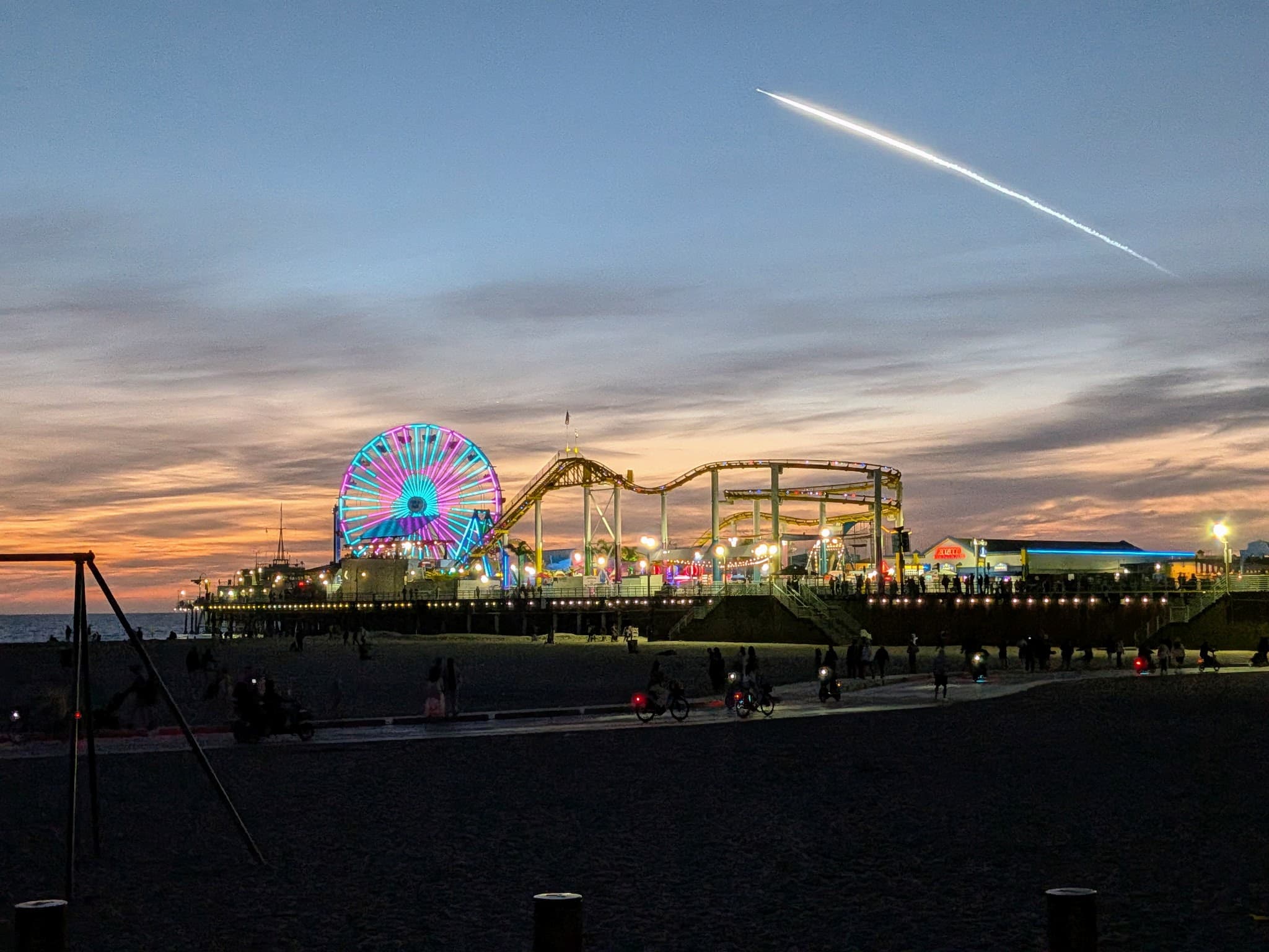 Rocket launch at the Santa Monica Pier